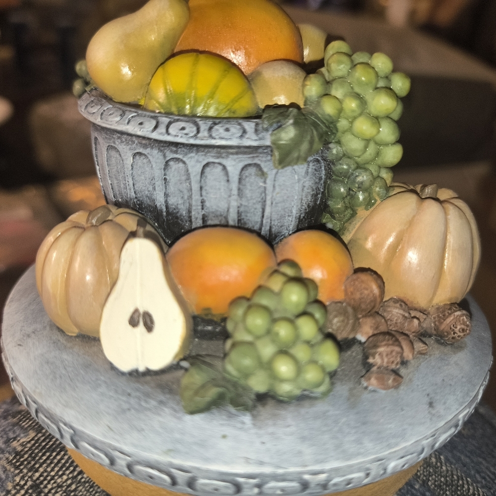 Yankee Candle Harvest Fruit Candle Holder - Orange, Green, Gray